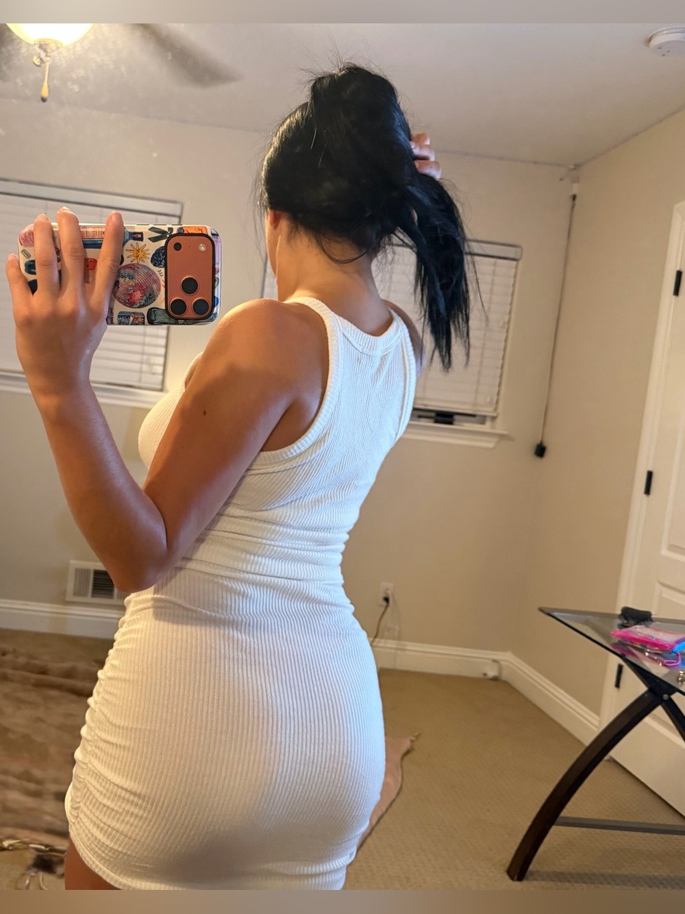 White ribbed dress - Picture 3 of 3